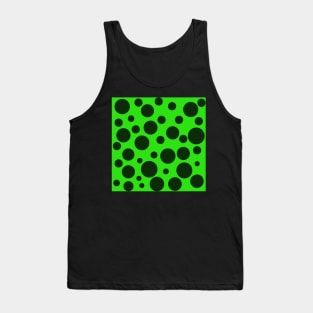 Green polka dot pattern Tank Top